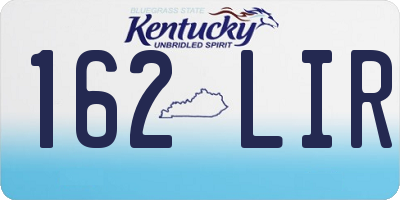 KY license plate 162LIR