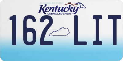 KY license plate 162LIT