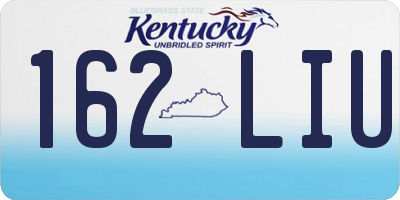 KY license plate 162LIU