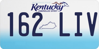 KY license plate 162LIV