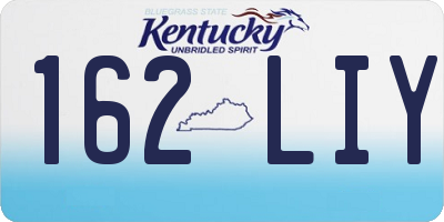 KY license plate 162LIY