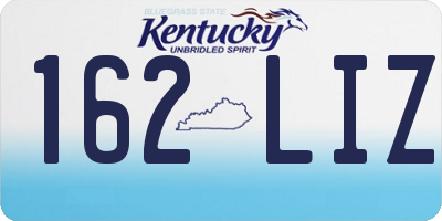 KY license plate 162LIZ