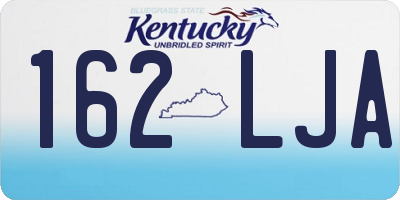 KY license plate 162LJA