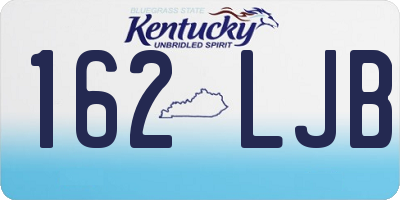 KY license plate 162LJB