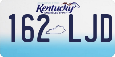 KY license plate 162LJD