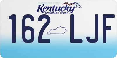 KY license plate 162LJF
