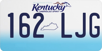 KY license plate 162LJG