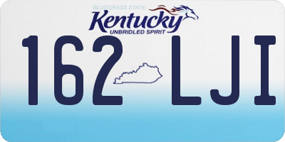 KY license plate 162LJI