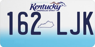 KY license plate 162LJK