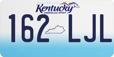 KY license plate 162LJL