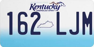 KY license plate 162LJM