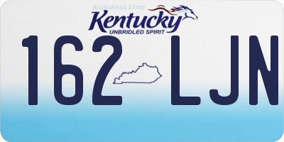 KY license plate 162LJN