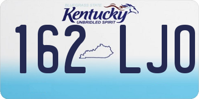 KY license plate 162LJO