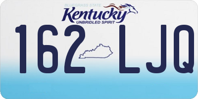 KY license plate 162LJQ