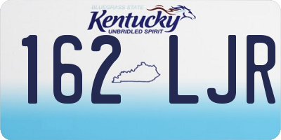 KY license plate 162LJR