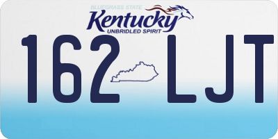 KY license plate 162LJT