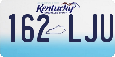 KY license plate 162LJU