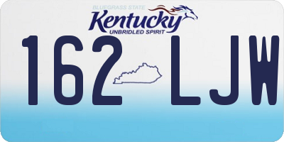 KY license plate 162LJW