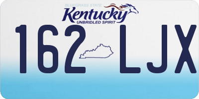 KY license plate 162LJX