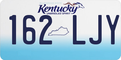 KY license plate 162LJY