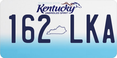 KY license plate 162LKA