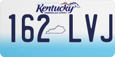 KY license plate 162LVJ