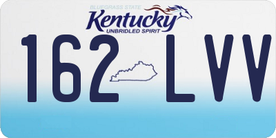 KY license plate 162LVV