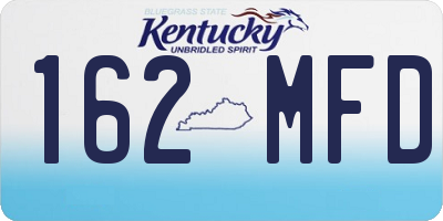 KY license plate 162MFD