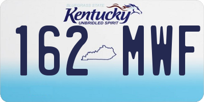 KY license plate 162MWF