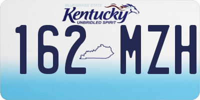 KY license plate 162MZH