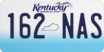 KY license plate 162NAS