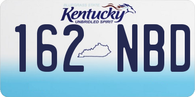 KY license plate 162NBD
