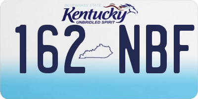 KY license plate 162NBF