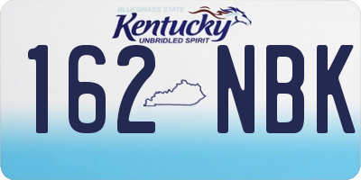 KY license plate 162NBK
