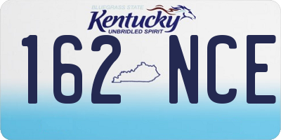 KY license plate 162NCE