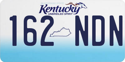 KY license plate 162NDN
