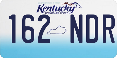 KY license plate 162NDR