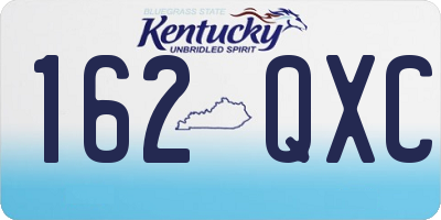 KY license plate 162QXC