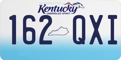 KY license plate 162QXI