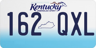 KY license plate 162QXL
