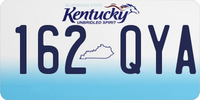 KY license plate 162QYA