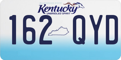 KY license plate 162QYD