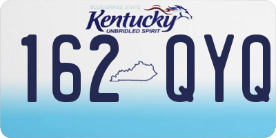KY license plate 162QYQ