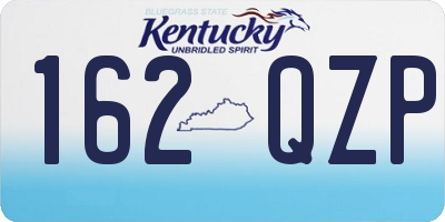 KY license plate 162QZP