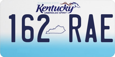 KY license plate 162RAE