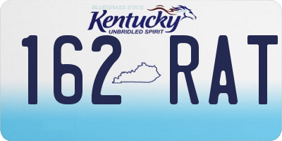 KY license plate 162RAT