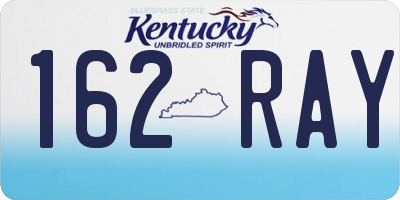 KY license plate 162RAY