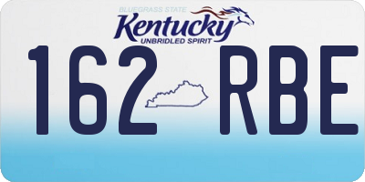 KY license plate 162RBE