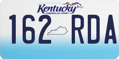 KY license plate 162RDA