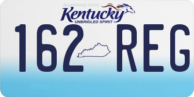 KY license plate 162REG